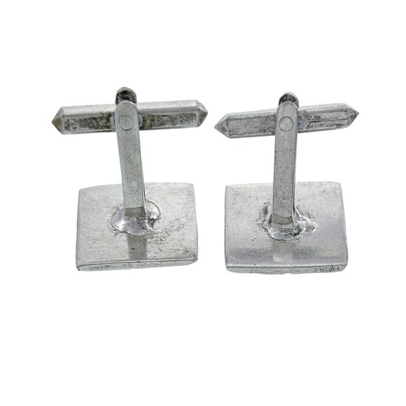 Sterling Silver Indus Valley Civilization Two Horned Zebu Bull Seal Cuff Links - Picture 3 of 5